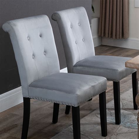 high back grey dining chairs